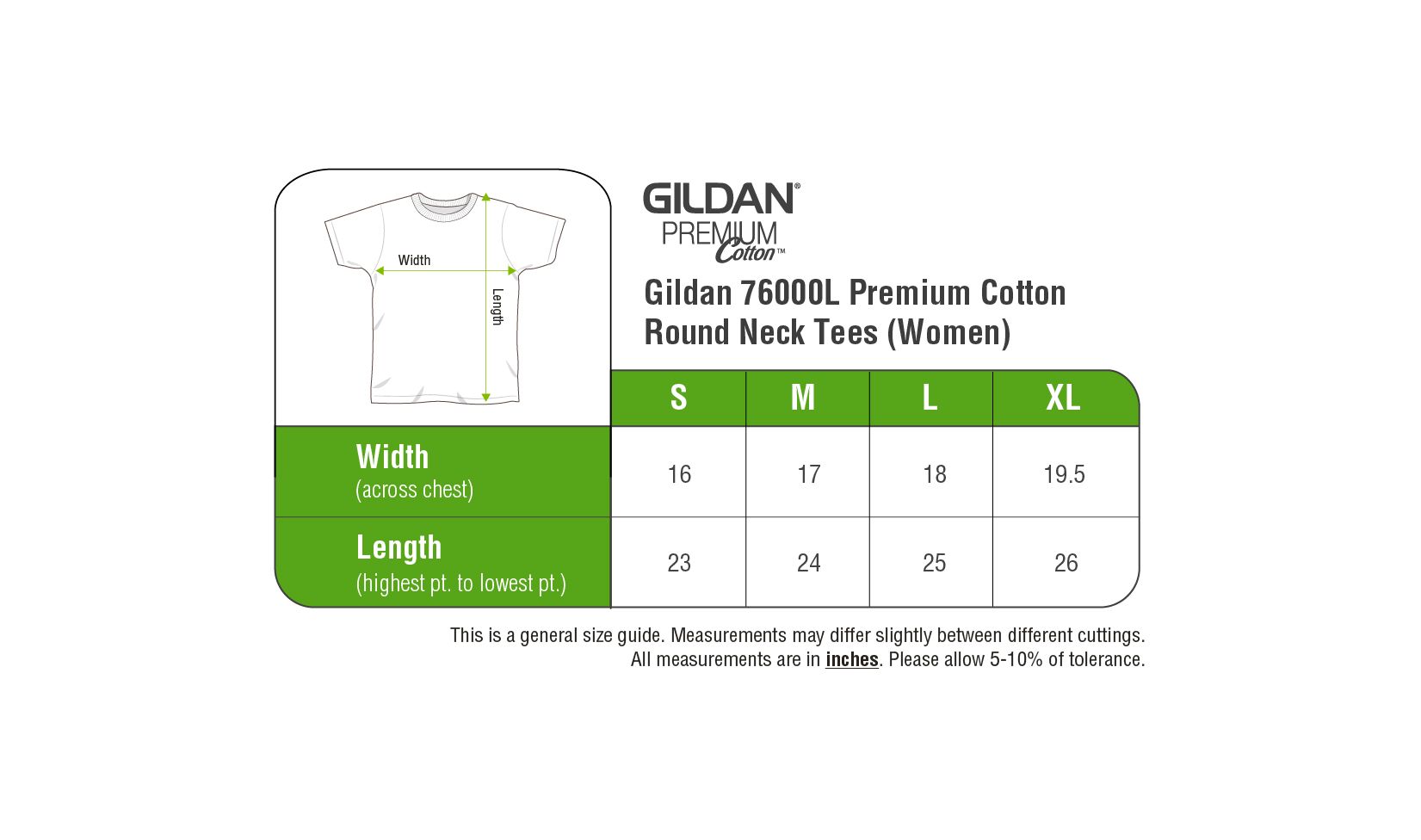 Gildan 76000L Premium Cotton T-Shirt (Women) - Ark Industries